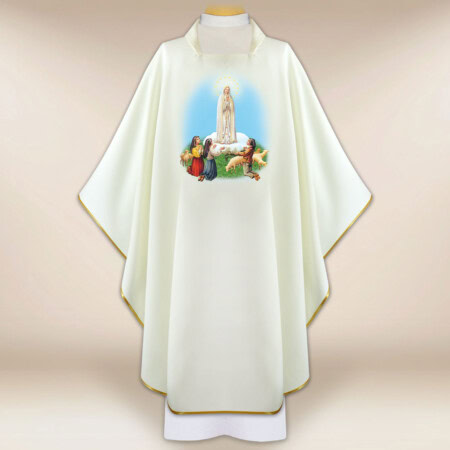 Chasuble avec image Notre-Dame de Fatima