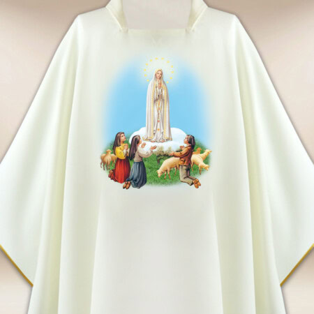 Chasuble avec image Notre-Dame de Fatima