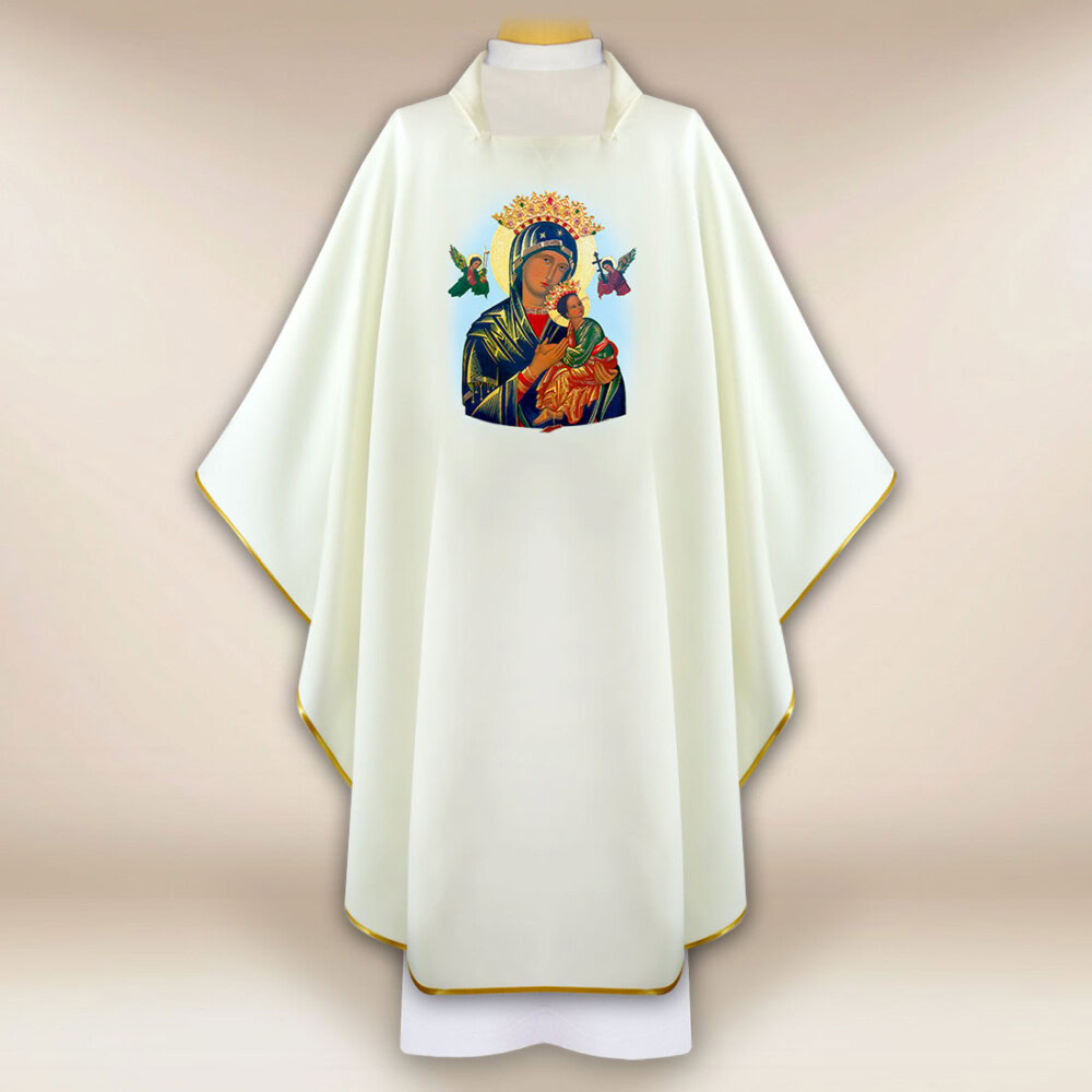Chasuble avec image Mère de Dieu de l'Incessante Aide