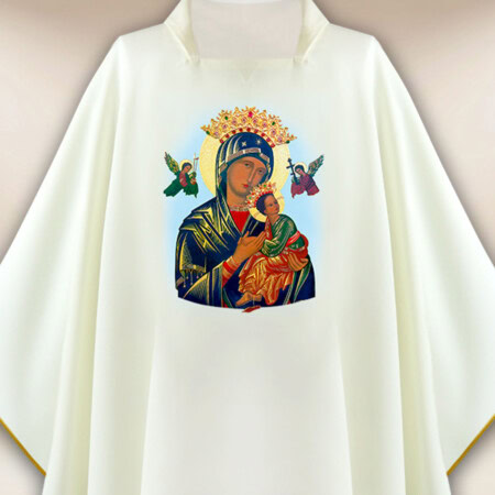 Chasuble avec image Mère de Dieu de l'Incessante Aide