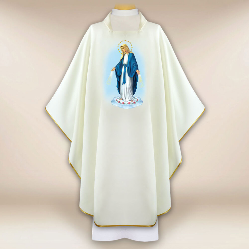 Chasuble avec image Mère de Dieu Immaculée