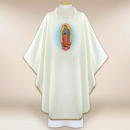 Chasuble avec image Notre-Dame de Guadalupe