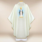 Chasuble avec l'image Notre-Dame du Rosaire