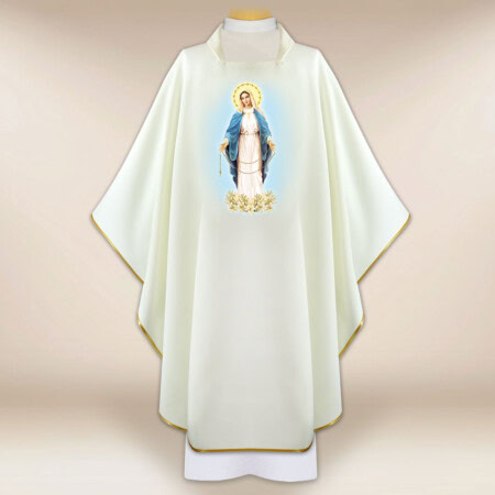 Chasuble avec l'image Notre-Dame du Rosaire