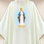 Chasuble avec l'image Notre-Dame du Rosaire