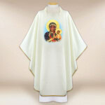 Chasuble avec image Notre-Dame de Czestochowa