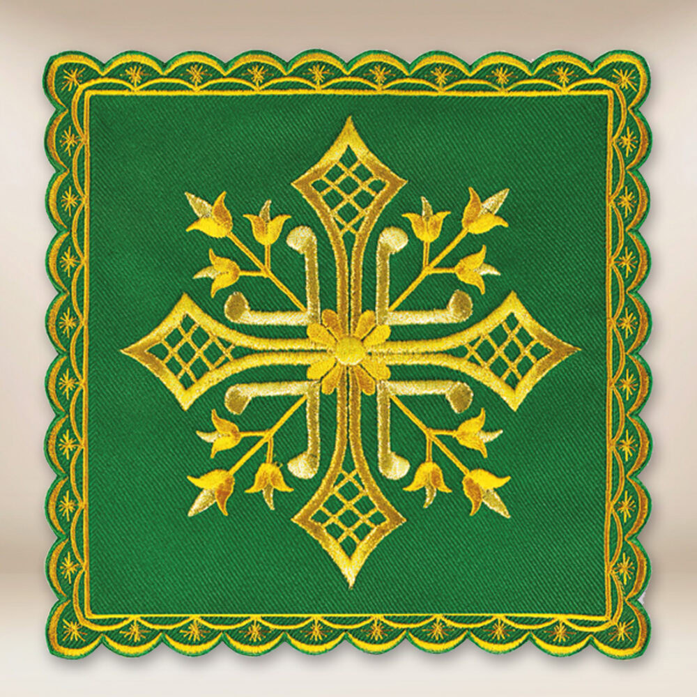 pale brodée verte