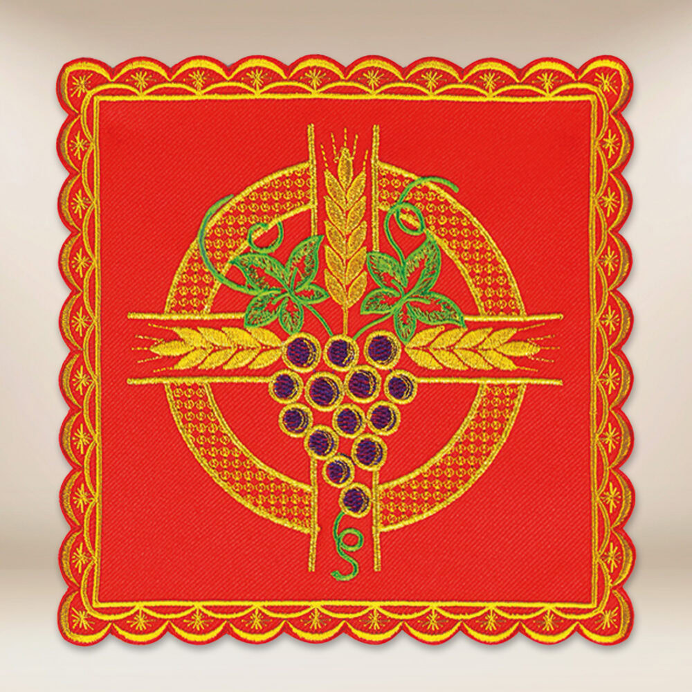 Pala brodée rouge
