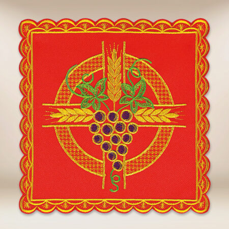 Pala brodée rouge