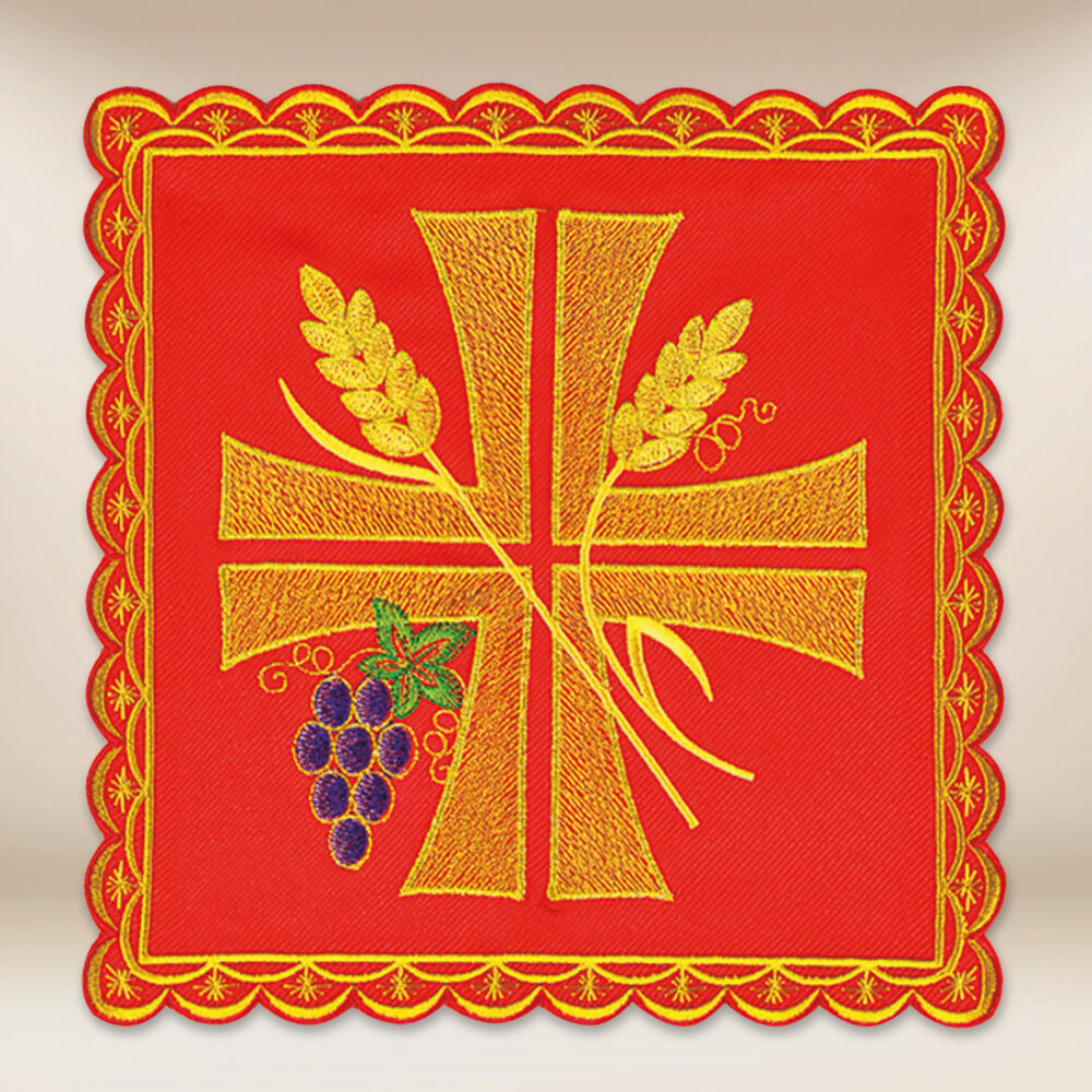 Pala brodée rouge