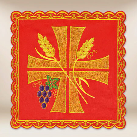 Pala brodée rouge