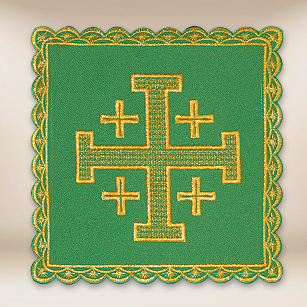 pale brodée verte