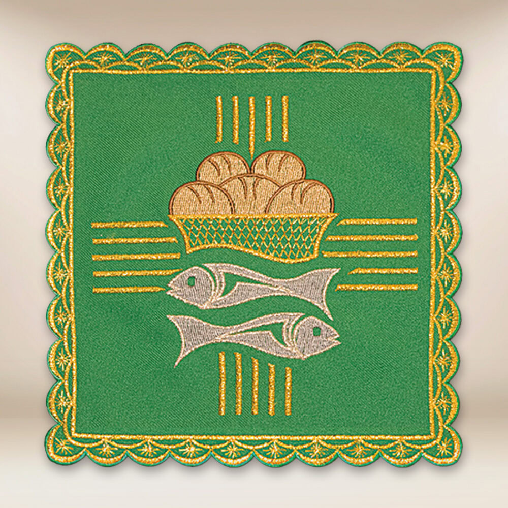 Pale brodée verte