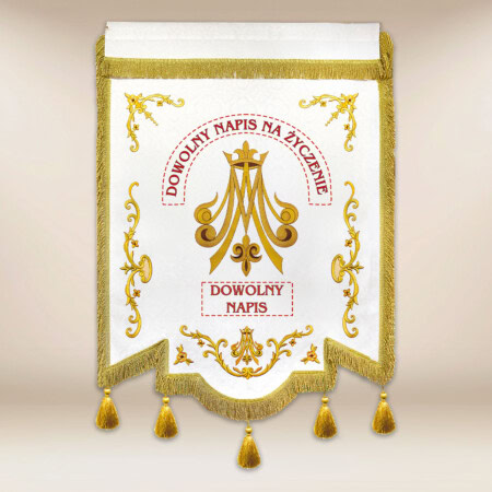 Drapeau Brodé Reine du Rosaire