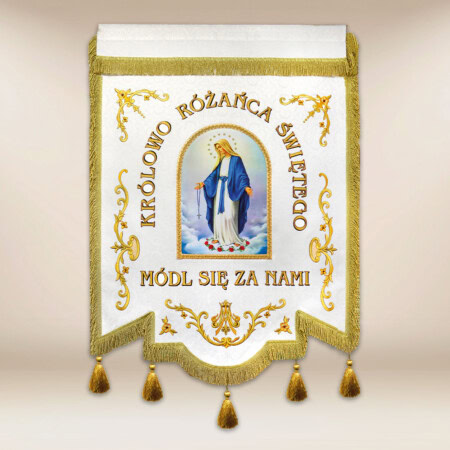 Drapeau Brodé Reine du Rosaire