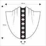 Chasuble liturgique écrue brodée