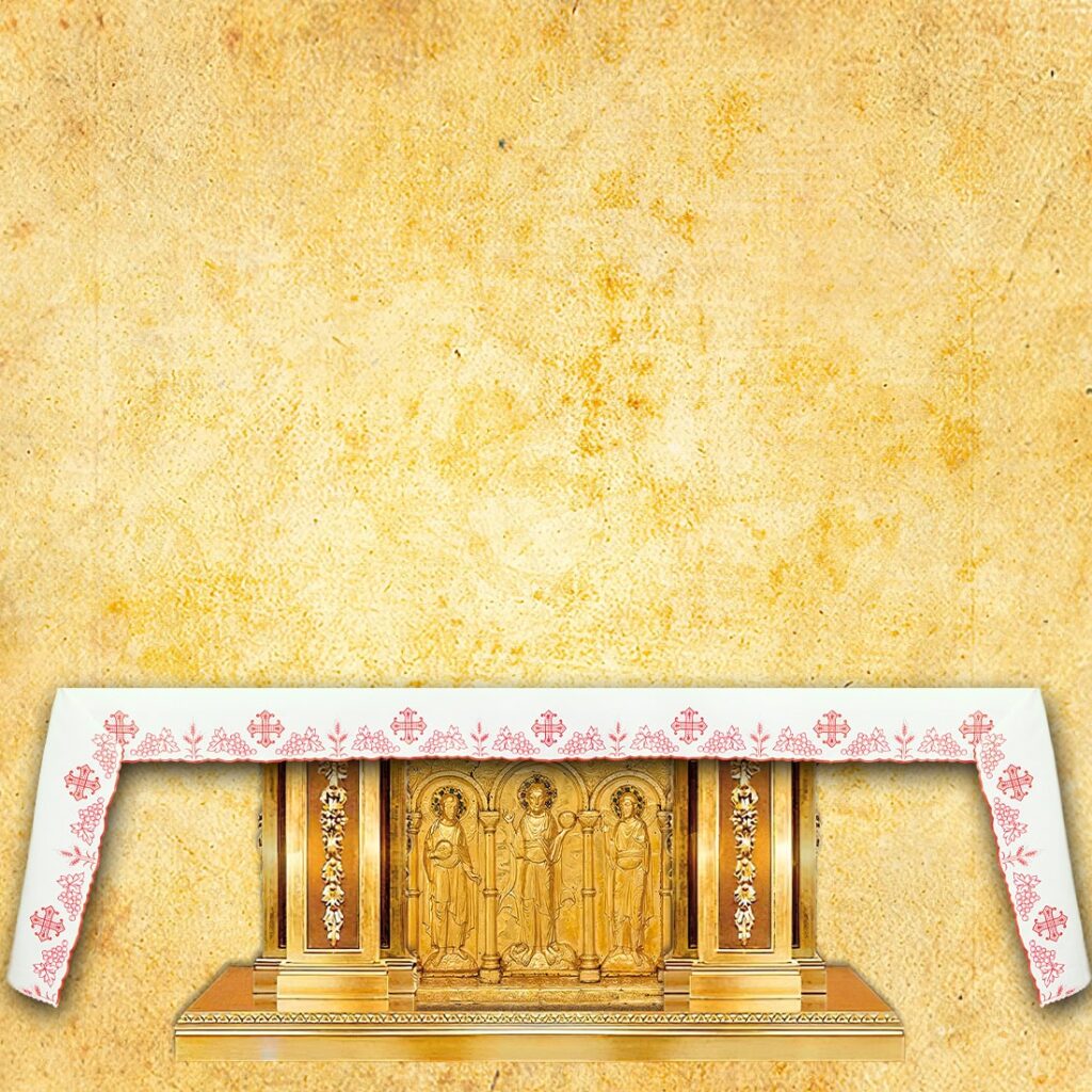 Nappe brodée rouge Nappe brodée rouge