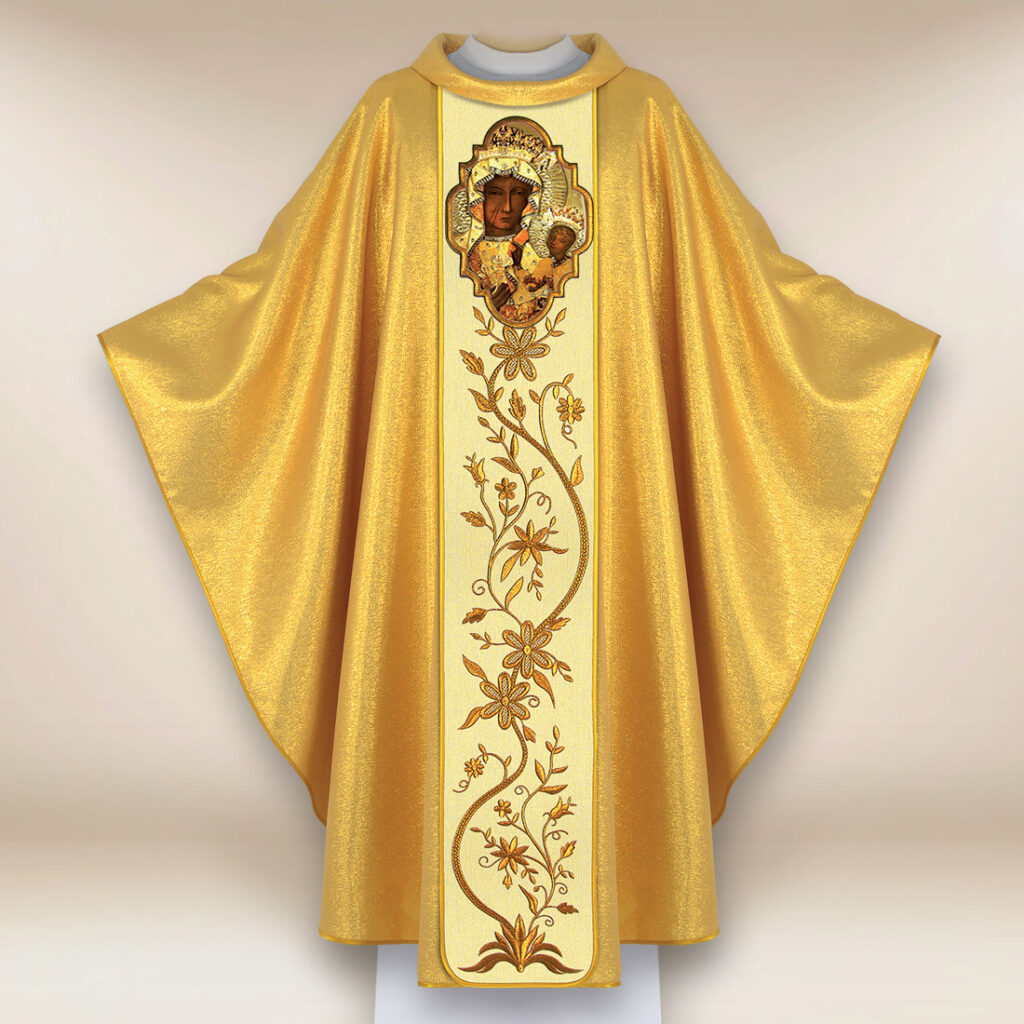 Chasuble avec l'image de Notre-Dame de Czestochowa