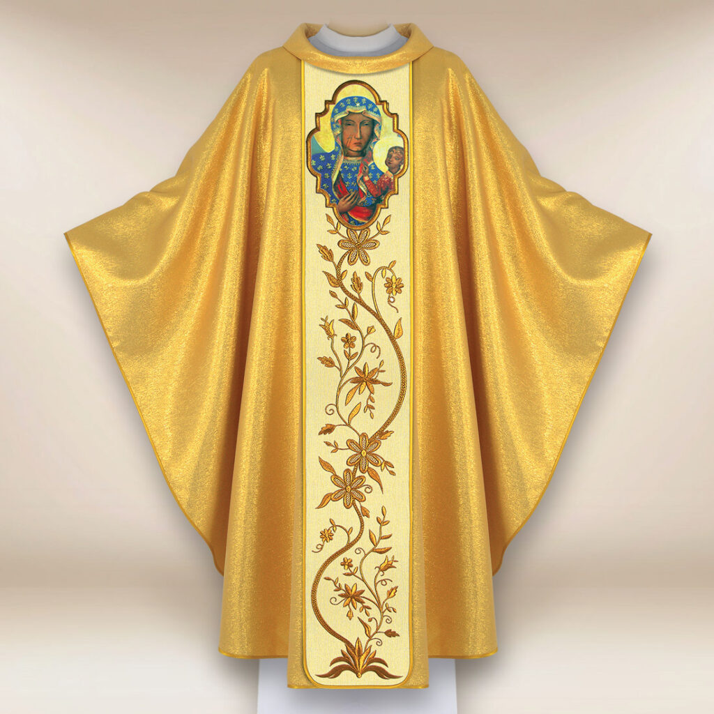 Chasuble avec l'image de Notre-Dame de Czestochowa