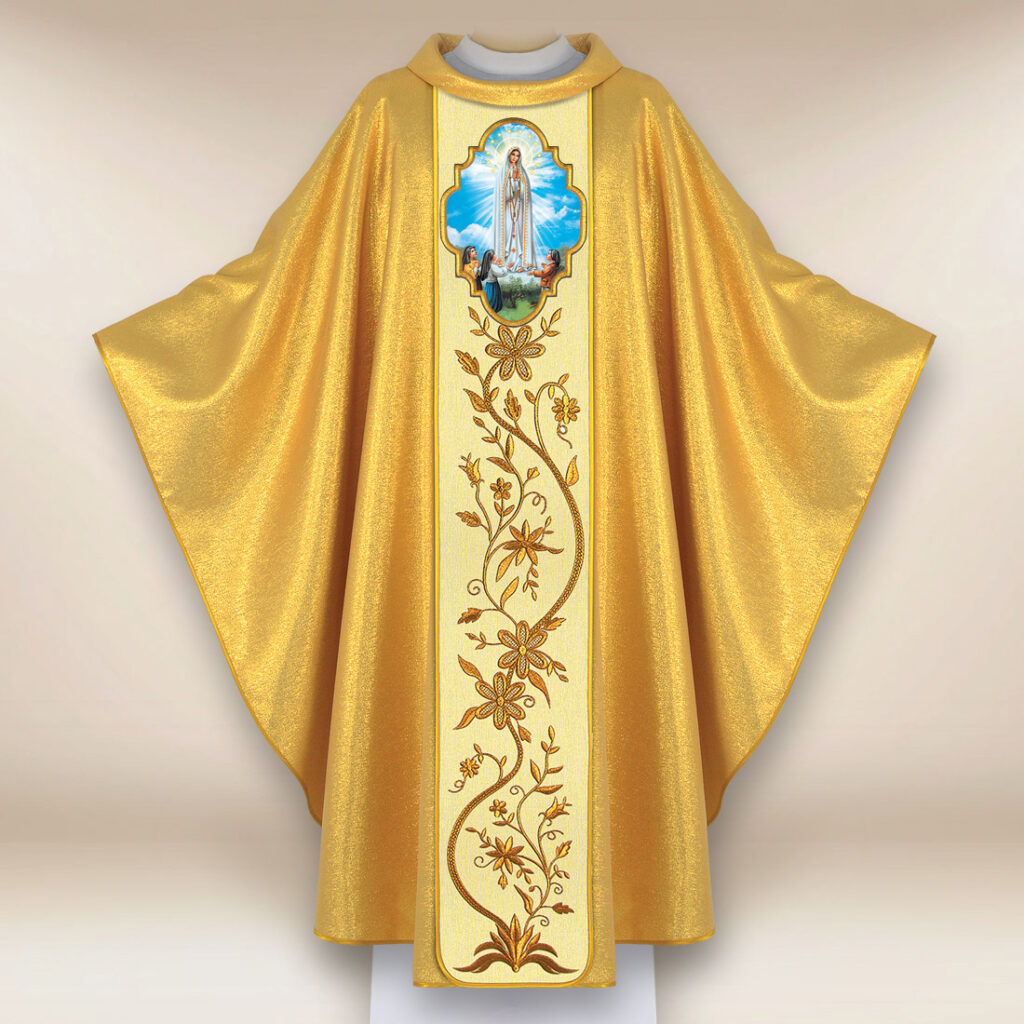 Chasuble avec l'image Notre-Dame de Fatima