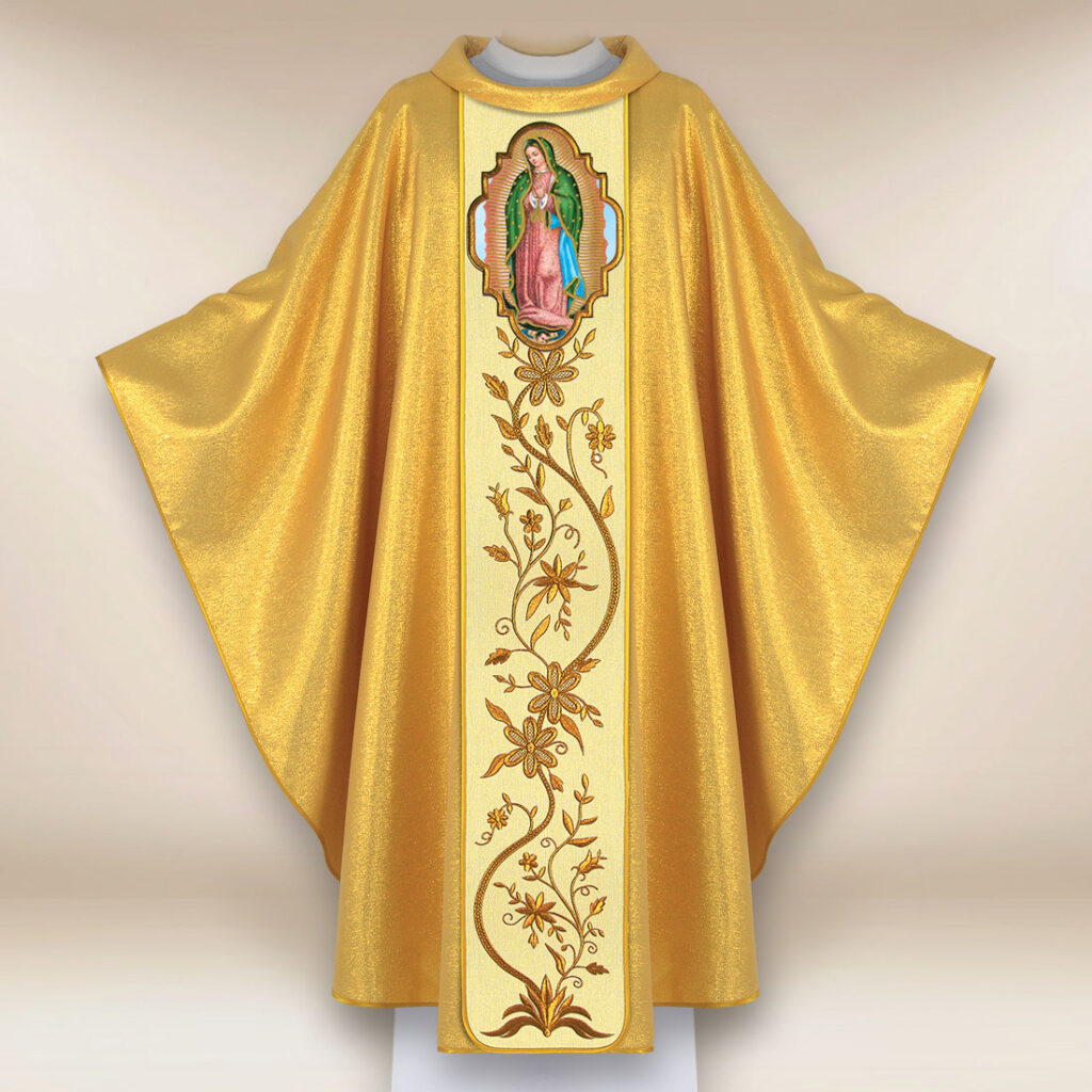 Chasuble avec l'image Notre-Dame de Guadalupe