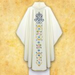 Chasuble brodée écrue Maryjny