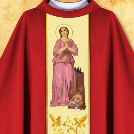 Chasuble brodée Saint Marguerite