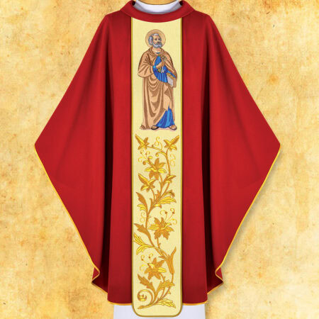 Chasuble brodée Saint Pierre
