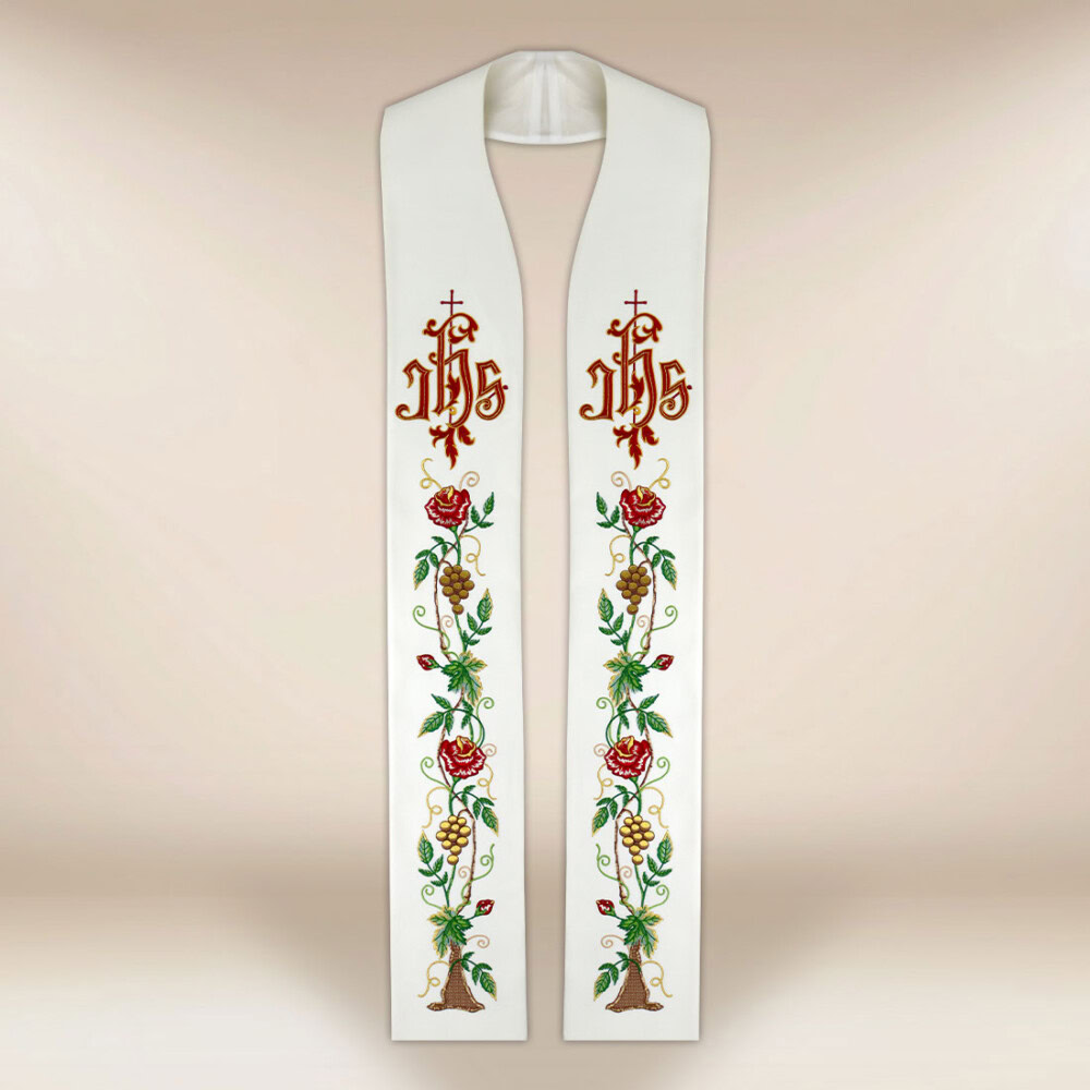 Étole liturgique brodée