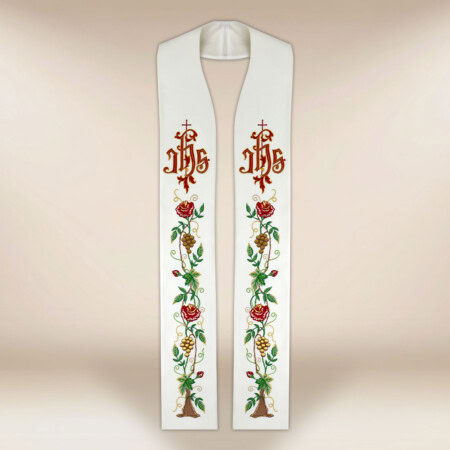 Étole liturgique brodée