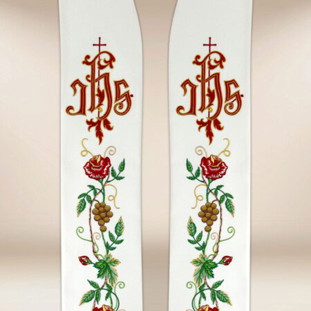 Étole liturgique brodée