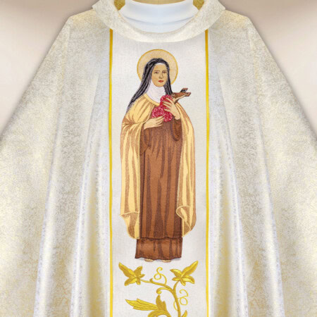 Chasuble brodée Saint Thérèse