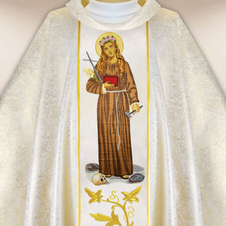 Chasuble brodée de Saint Rozalie