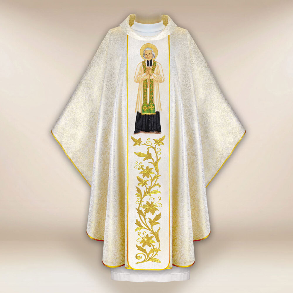 Chasuble brodée Saint Jean-Marie Vianney