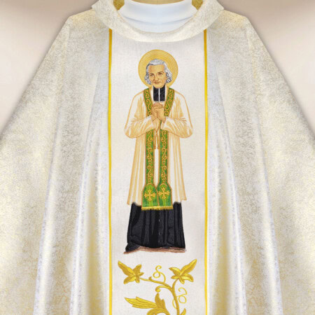 Chasuble brodée Saint Jean-Marie Vianney