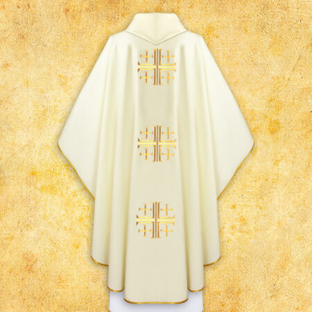 Chasuble brodée Croix de Jérusalem