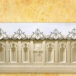 Nappe brodée avec IHS