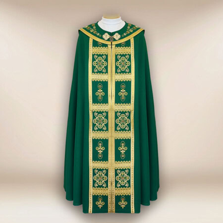 chape liturgiczna brodée verte