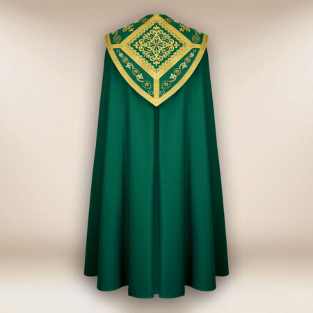 chape liturgiczna brodée verte