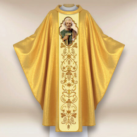 Chasuble avec l'image de Saint Joseph Ouvrier
