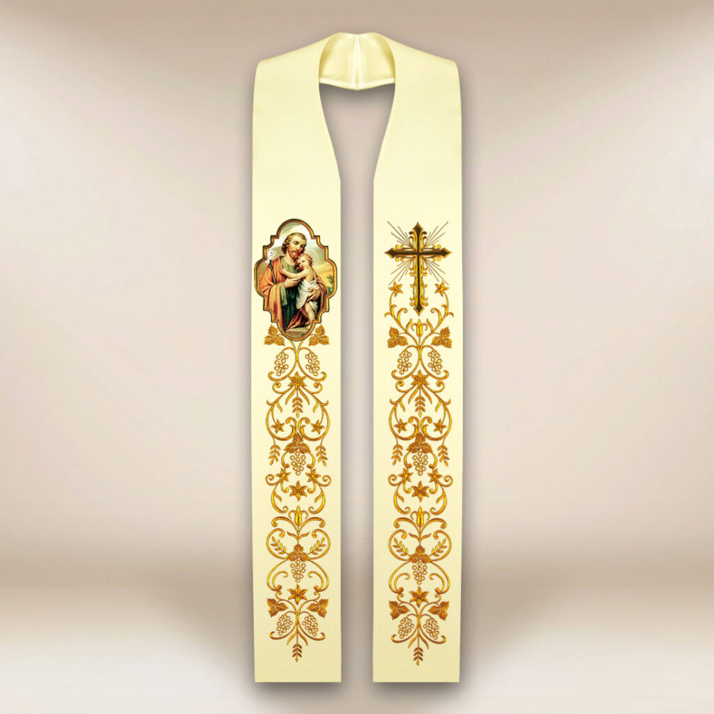 Étole avec l'image de Saint Joseph