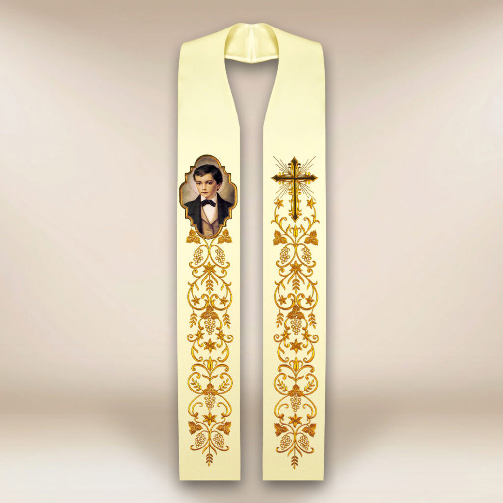 Étole avec l'image de Saint Dominique Savio