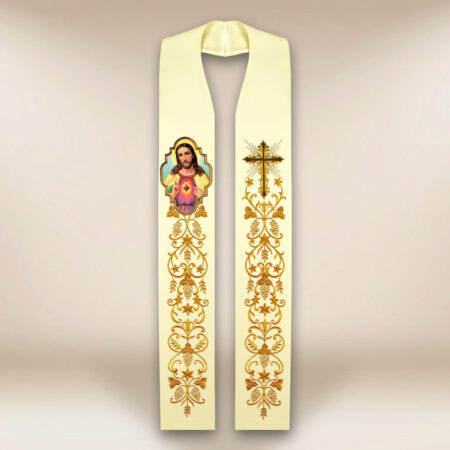 Étole avec l'image Cœur de Jésus