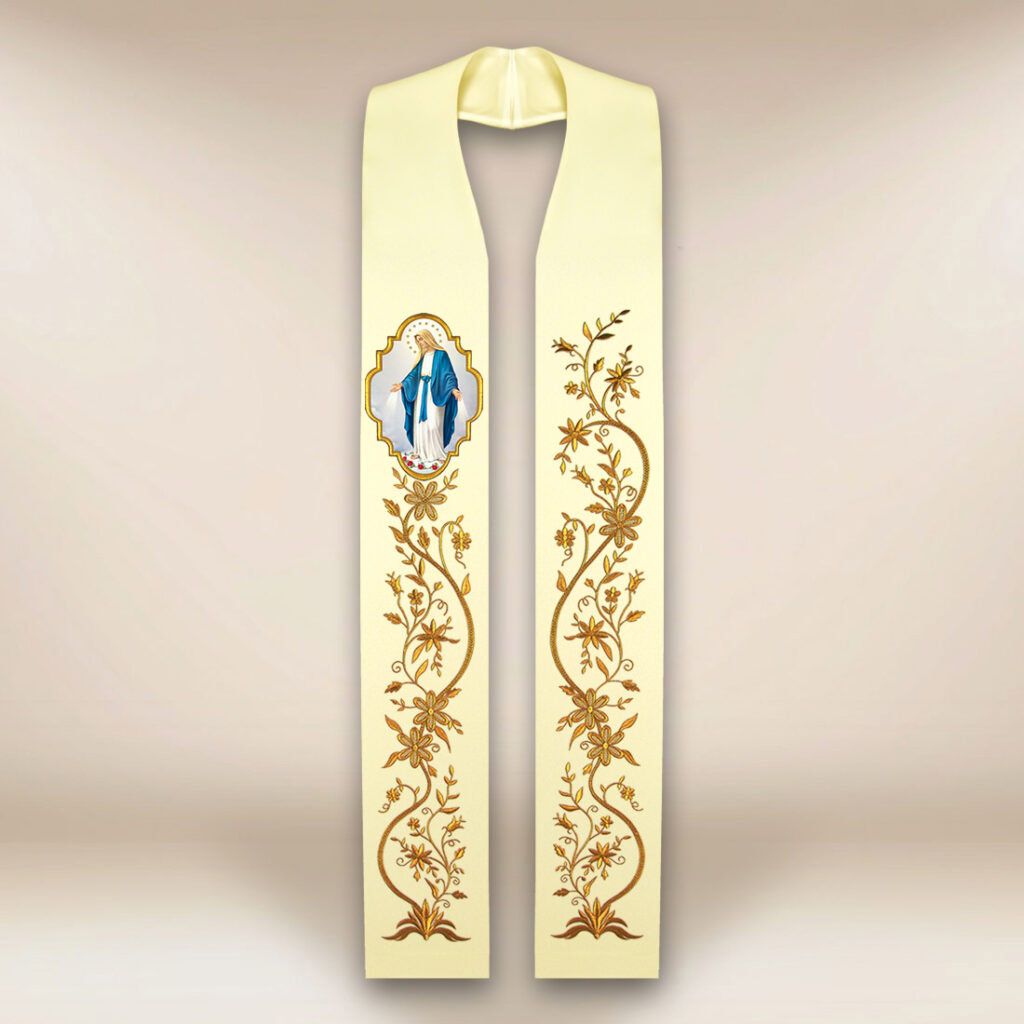 Étole avec l'image Mère de Dieu Immaculée