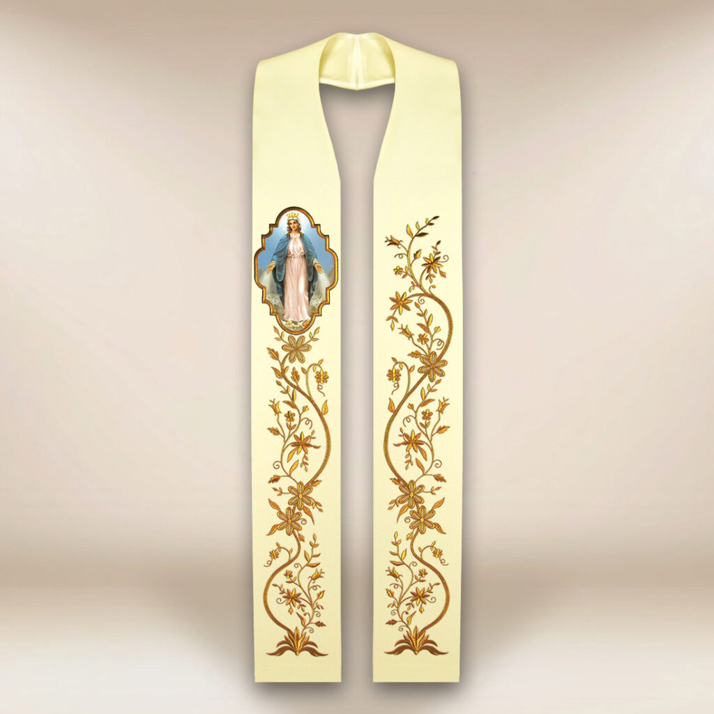 Étole avec l'image Mère de Dieu Immaculée