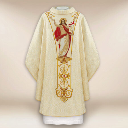 Chasuble brodée Jésus Ressuscité