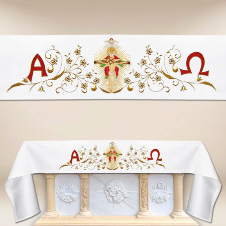 Nappe d’autel brodée Sainte Trinité
