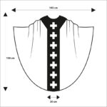Chasuble brodée en or avec IHS
