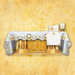 Nappe d’autel brodée 224x111cm
