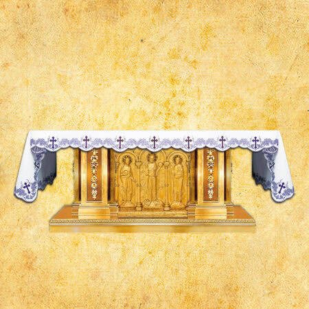 Nappe brodée liturgique Na Post 268x115cm